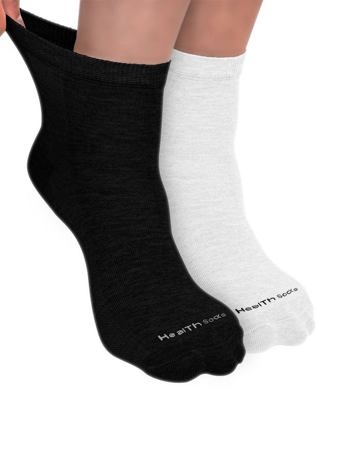 FOOTPRINTS Health Socks Men 2 Pairs Seamless Organic Cotton Ankle-Length Bamboo Socks - Image 1